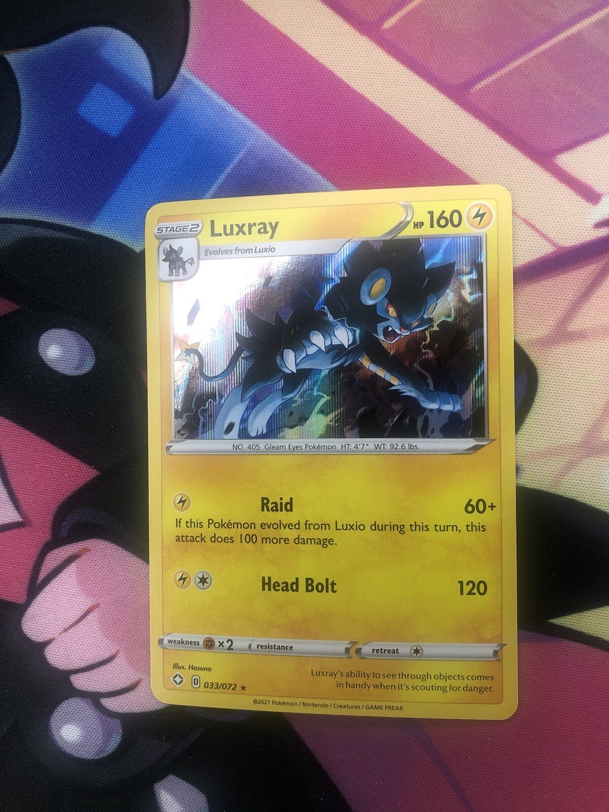 Luxray 033/072 Holographic Rare Shining Fates Pokemon TCG Near Mint