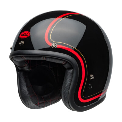 Helm Jet Cafe Racer BELL CUSTOM 500 22.06 Chief Schwarz Glänzend Rot