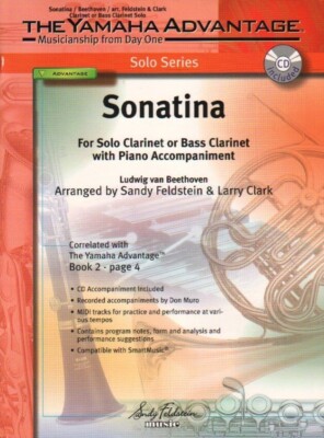 THE YAMAHA ADVANTAGE SONATINA BOOK/CD Solo Clarinet or Bass Clarinet & Piano NEW