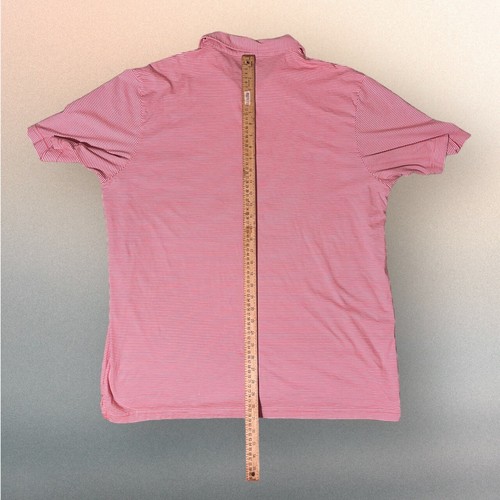 Polo Peter Millar 100% cotone Pima - gessati rossi e bianchi taglia XXL �� - Foto 10 di 10