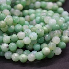 Australian Chrysoprase Round Beads - Green - 6mm - 15'', for Jewellery Making