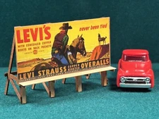 HO Scale Rooftop Billboard Kit with Vinyl Advertisement Laser Board Laser Cut