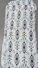 Print 297 Handmade Hand Block Flower Print Running Cotton Voile Fabric 5 Yard