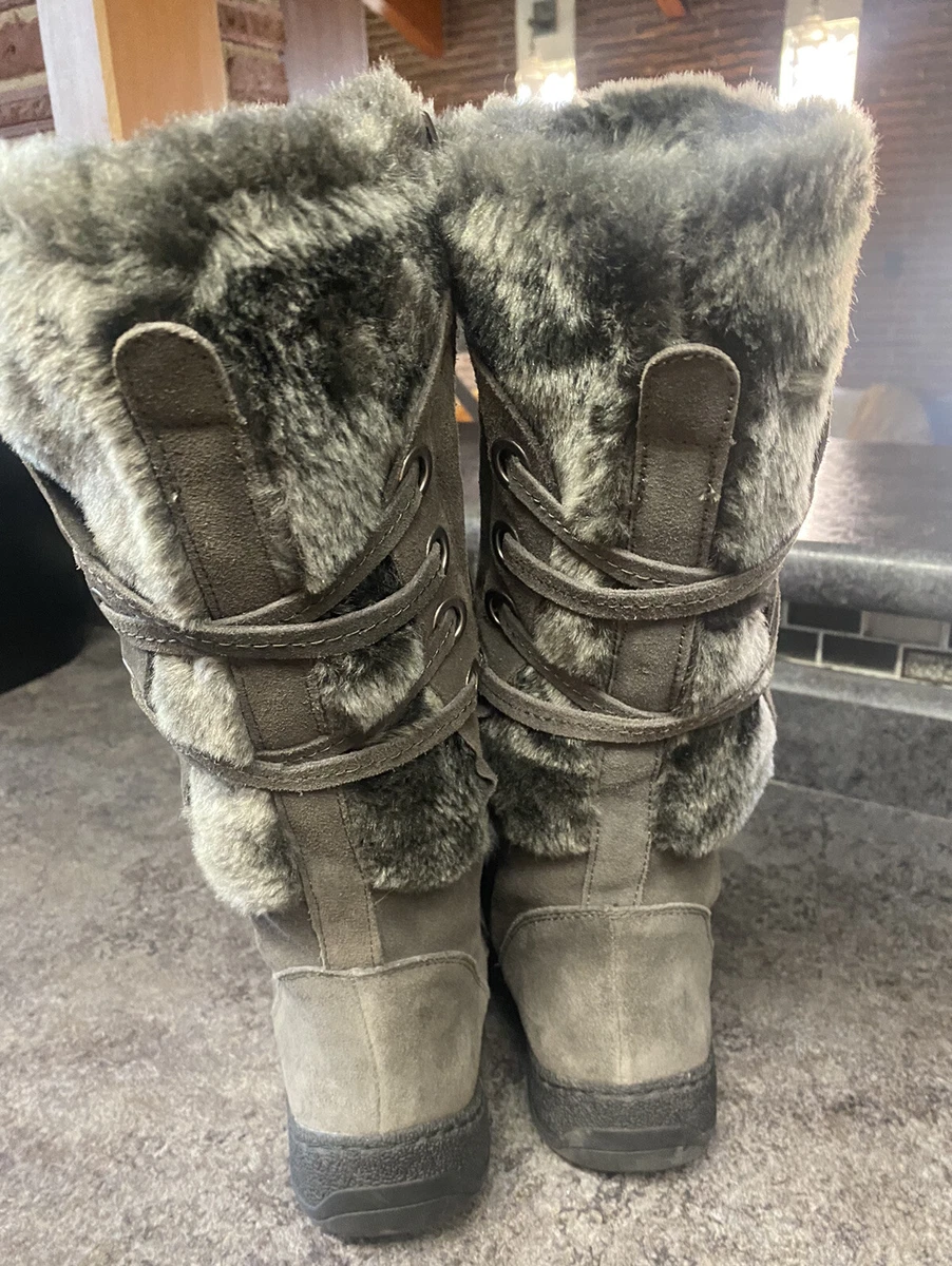 Faux fur boots cheap size 11