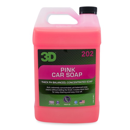3D Pink Car Wash Soap pH Balanced, Easy Rinse, Scratch Free Ceramic Coating Safe - Picture 6 of 7