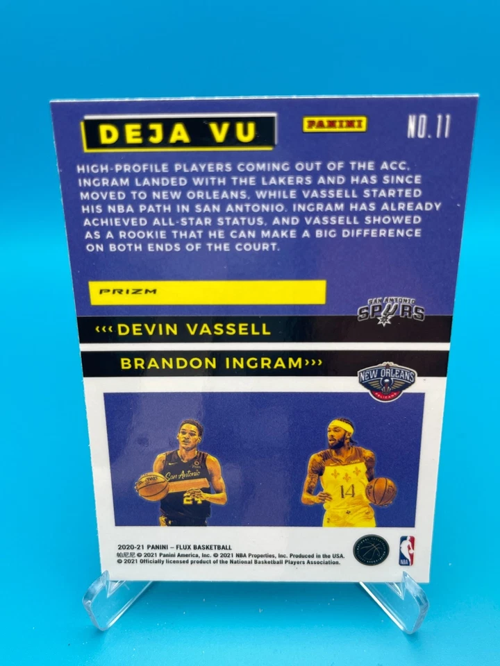 2020-21 Panini Flux - Deja Vu Silver Prizm #11 Brandon Ingram, Devin Vassell... - Image 2 of 2