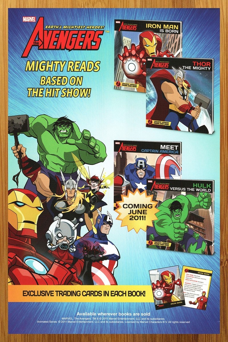 2011 Earth's Mightiest Heroes The Avengers Animated Series Books Print  Ad/Poster