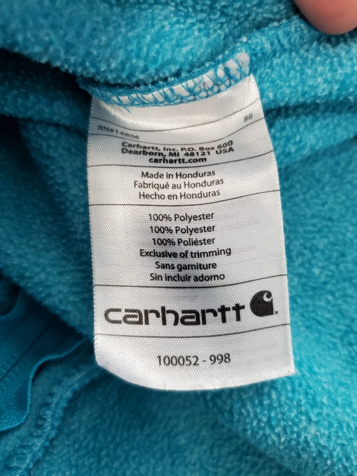 Chaqueta polar con capucha Carhartt para niña talla mediana (8/10) turquesa MEDIDA bonita Foto 4 de 4