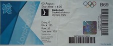 TICKET Olympics 3.8.2012 Women's Basketball Brasil - Canada B69