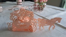 NEU tolle Deko für die Hochzeit Kutsche, rosé, Papier, Gastgeschenk 50 Stück