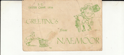 RARE CARTE POSTALE *EASTER CAMP 1936*