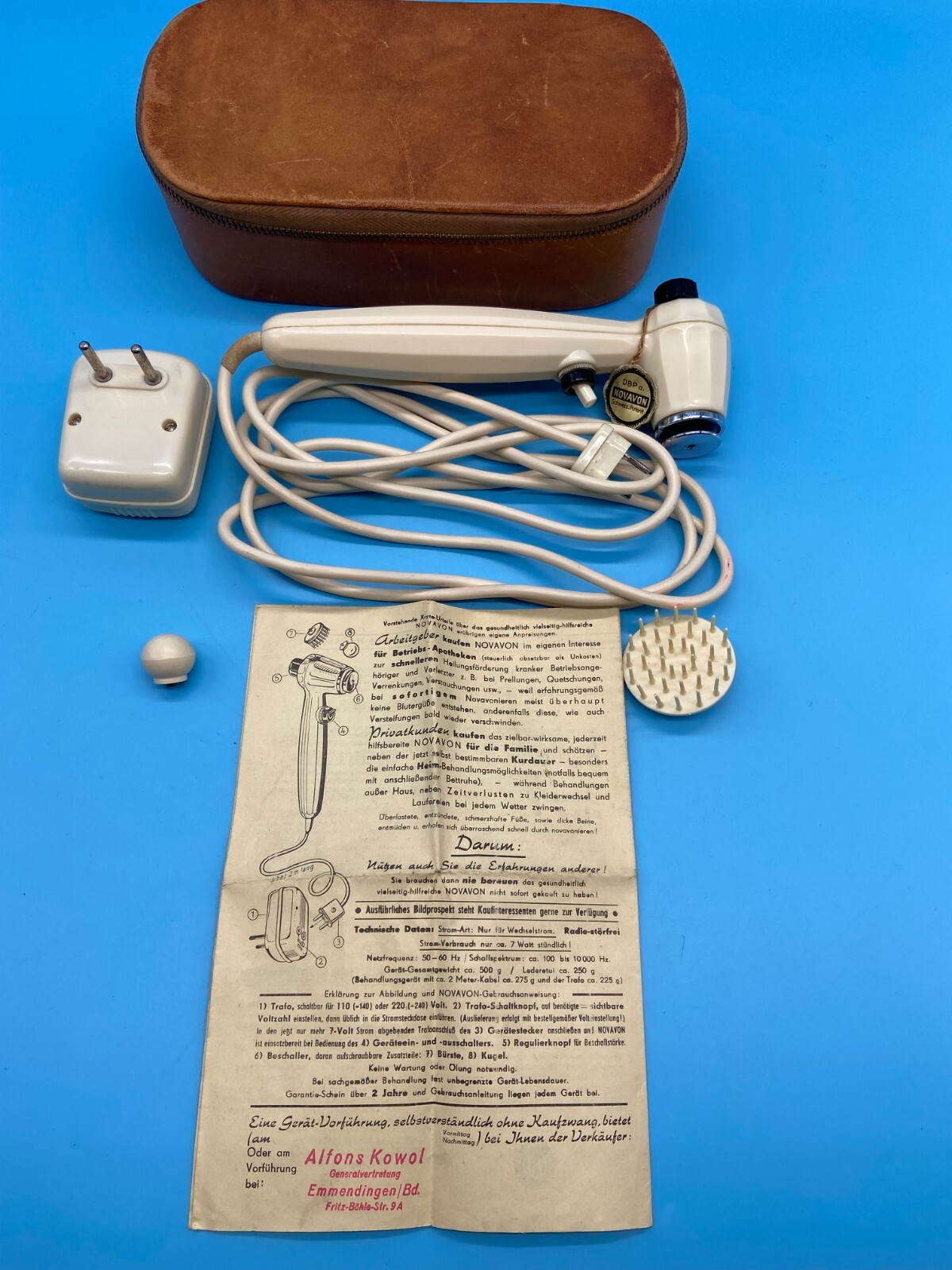 #SE3661# historische Novafon (NOVAVON) Massagegerät *getestet* 50er (bitte lesen