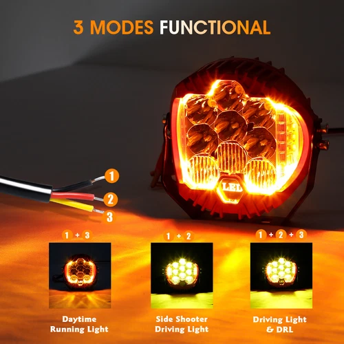 5 pulgadas 7 pulgadas LED Luz de Trabajo Vainas Punto Inundación Combo Lámpara Antiniebla Offroad Conducir Coche - Imagen 12 de 12