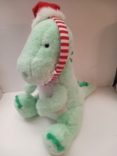 FAO Schwartz Plush 12 Inch, Christmas Dinosaur