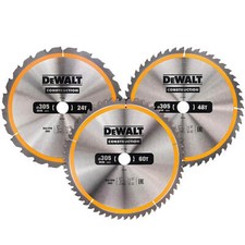 Image of DeWalt 3 Piece 305mm Construction Circular Saw Blade Set 305mm Assorted Teeth 30