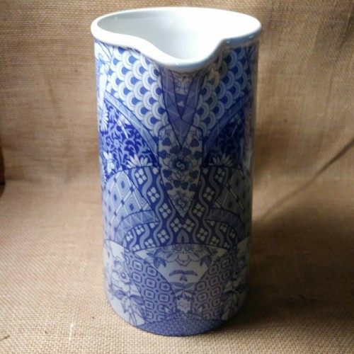 Spode Pitcher Jug Penny Lane Medley Blue White 8 " Tall Mint Condition - Picture 3 of 7