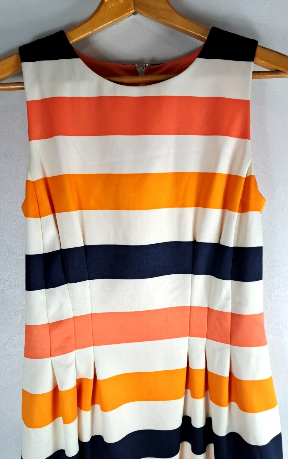 VETEMENTS Womens Vince Camuto Dress Striped Lined Sleeveless Activewear Pockets Size 8