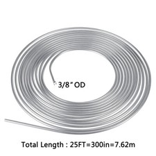 Brake Line Tubing Kit - Flexible Double Galvanized Steel 3 8 Od 25ft Roll Set