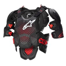 Image of 2026 ALPINESTARS A10 V2 FULL CHEST PROTECTOR ANTHRACITE BLACK RED BODY ARMOUR MX