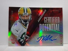 2014 Certified Potential Mirror Signatures Red Jared Abbrederis Rookie Auto RC