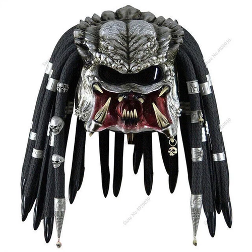 Predator Motorcycle Helmet Dress Up Mask Cosplay Party Costume Props Halloween - Picture 9 of 11