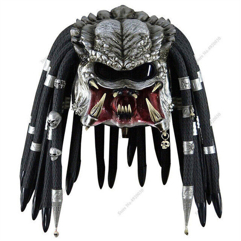 Predator Motorcycle Helmet Dress Up Mask Halloween Cosplay Party Costume Props
