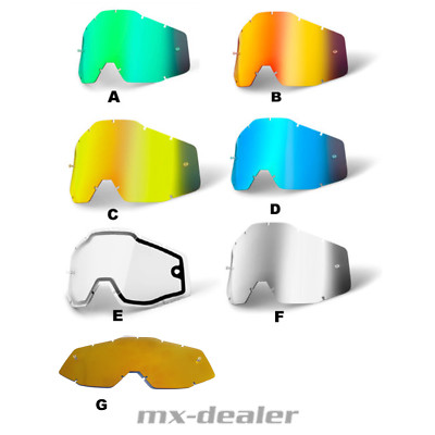 100% Prozent Brillenglas Ersatzglas Spiegelglas Glas Strata1 Accuri1 Racecraft 1