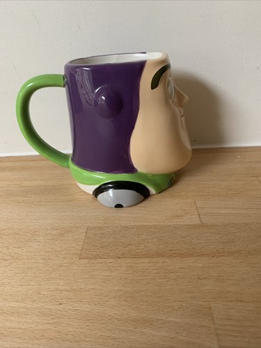Disney Pixar Official Toy Story Buzz Lightyear Head Shaped Ceramic Mug New - Picture 4 of 7