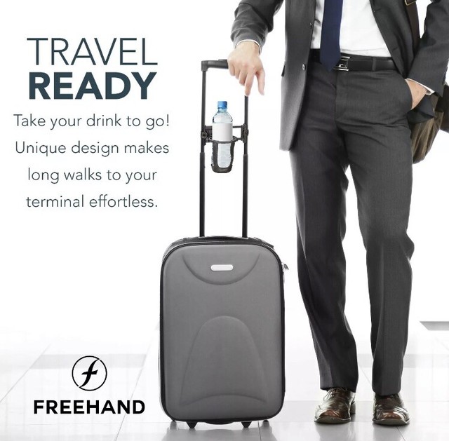 Luggage Drink Holder Cup Best Travel Accessory Carryon Self Leveling