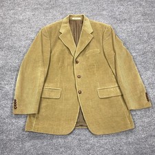 Chaps Ralph Lauren Sport Coat Mens 44R Tan Corduroy Made in Canada 3 Button