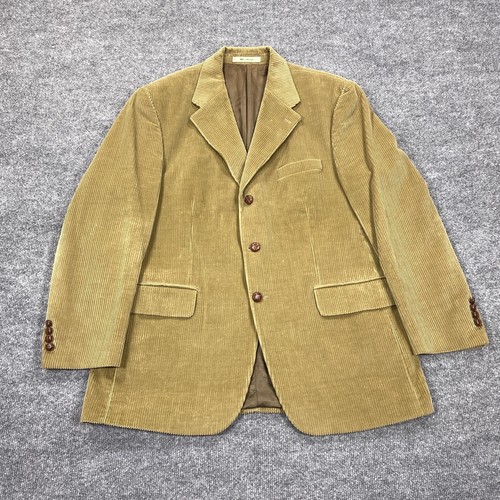 Chaps Ralph Lauren Płaszcz sportowy Męski 44R Jasnobrązowy Sztruks Made in Canada 3 guziki - Zdjęcie 1 z 17