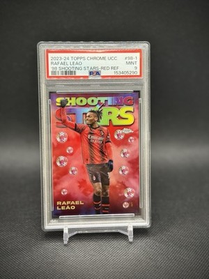 Rafael Leao 2023 Topps Chrome '98 Shooting Stars Red Refractor /5 SSP PSA 9