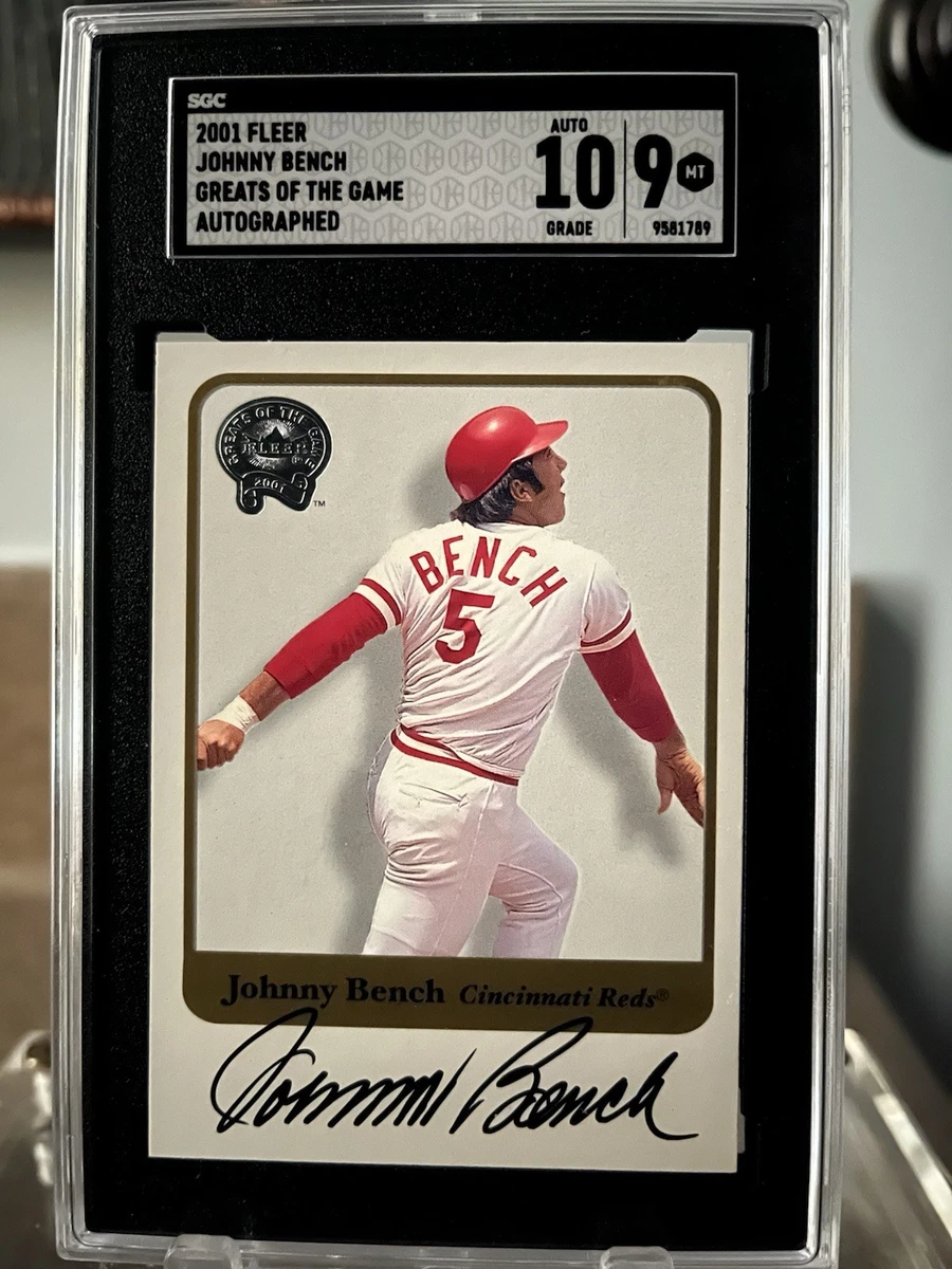 Major Leagues Baseball MLB) (Johnny Bench Autographed Sports