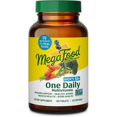 MegaFood Men's 55+ One Daily Multivitamin, 120 Vegetarian Tablets