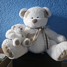 RARE* Large Teddy with Baby and Scarf, Unique Gifts Int Ltd. Vintage Plush Bear.