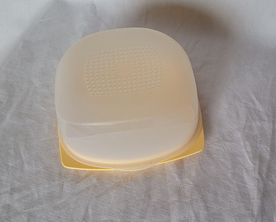 Tupperware Käseglocke Käsemax Gelb mit Deckel Tupperdose Wurst Aufschnitt