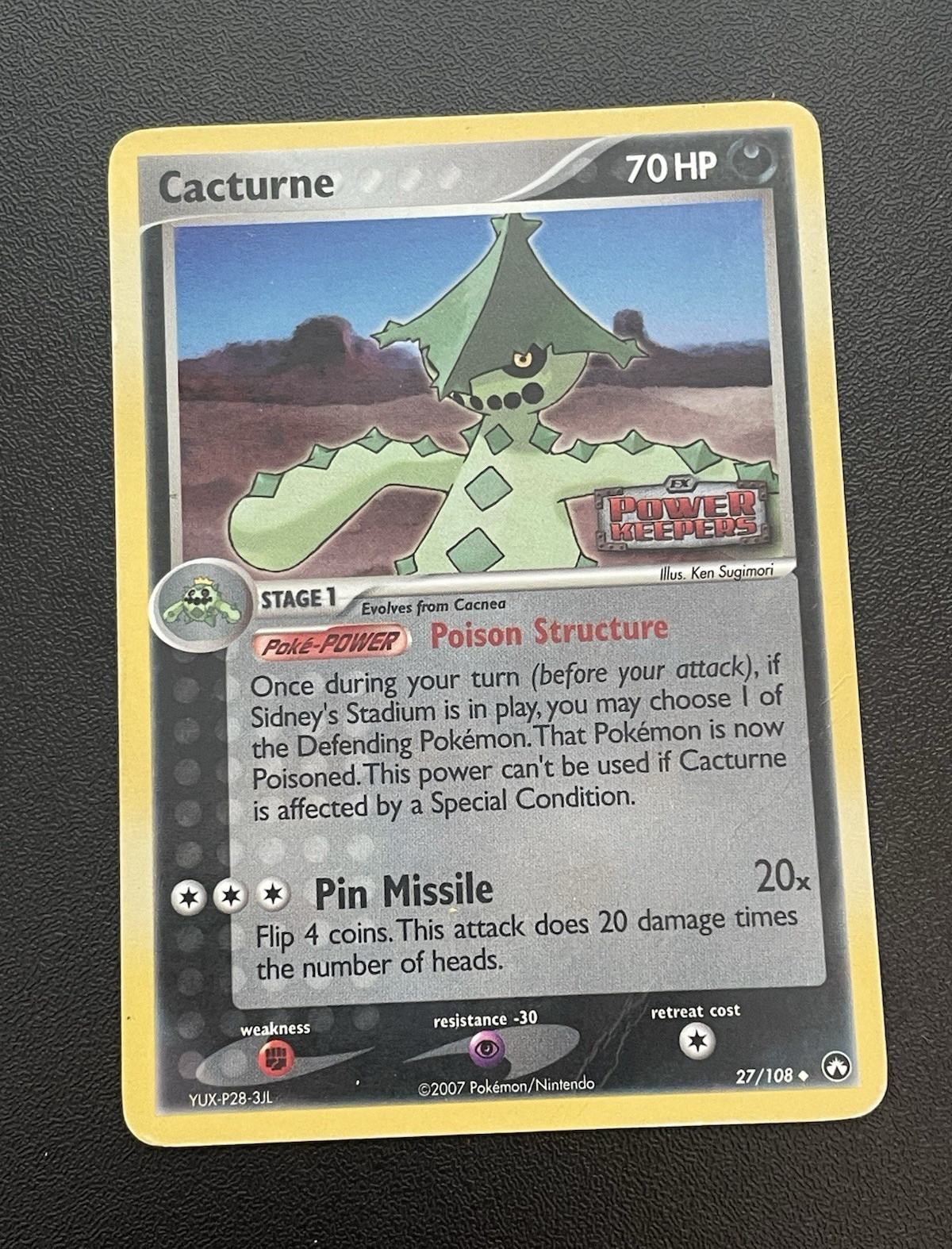 Cacturne 27/108 Pokemon TCG Power Keepers Reverse Holo Uncommon 70 HP EN