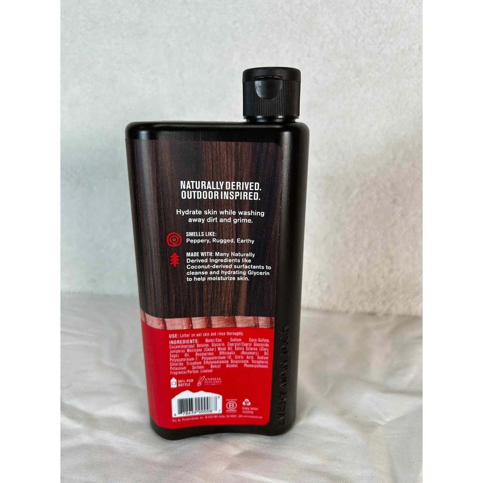 3 Pack Every Man Jack Cedarwood Hydrating Body Wash 16.9 fl oz (500 ml) NEW - Image 3 of 4