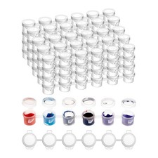 2X(120pcs Paint Containers with Lids, 40 Strips Paint Containers Acrylic1410