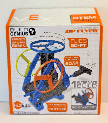 NEW! HexBug Vex Robotics Zip Flyer Launcher Construction Kit 80+ Pieces Ages 8+
