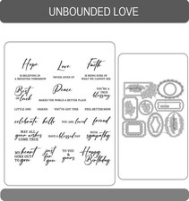 UNBOUNDED LOVE Stamp and Metal Cutting Dies for DIY Handmade Cards Scrapbook