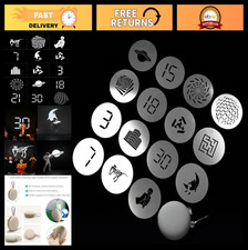 15Pcs Round Gobos Kit for Optical Snoot, 66mm Patterns for Photography Events