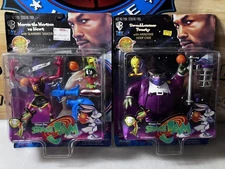 Vintage 1996 Space Jam Playmates Figures Lot Marvin vs Nawt Swackhammer Tweety