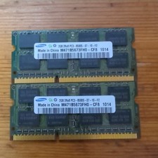 2x Samsung 2GB 2Rx8 PC3-8500S DDR3 1066MHz SO-DIMM RAM M471B5673DZ1-CF8
