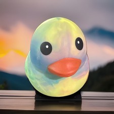 Sunny Days Jumbo Squeezy Duck   Tie Dye Squishy Stress Relief Toy   NEW