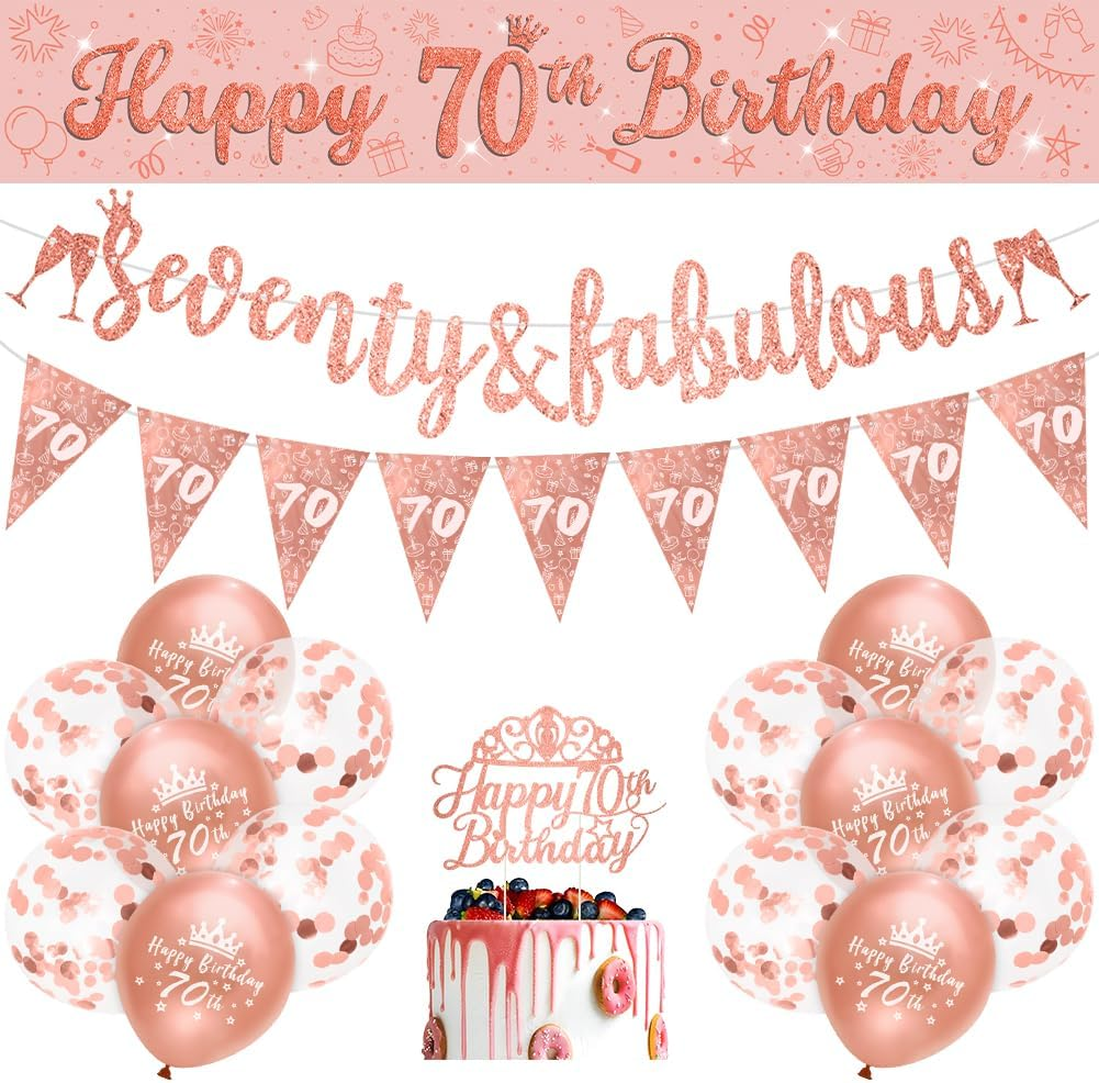 Girls 13Th Birthday Decorations Rose Gold Official Teenager Birthday Decorations