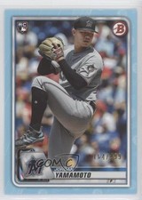 2020 Bowman Sky Blue 164/499 Jordan Yamamoto #6 Rookie RC fm0