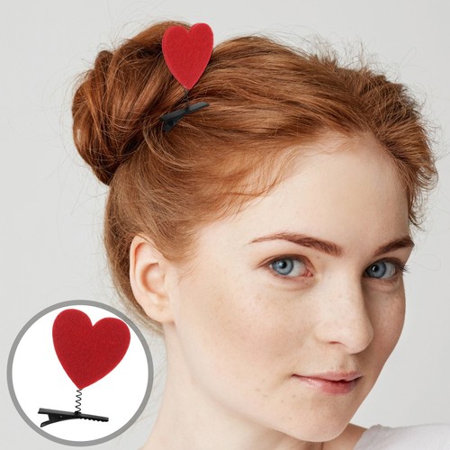 10 Pcs Love Hairpin Valentines Day Accessories Women Bulk Heart Shaped Girl - Picture 9 of 12