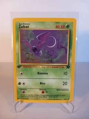Pokemon Zubat 70/82 Team Rocket First Edition Deutsch Excellent