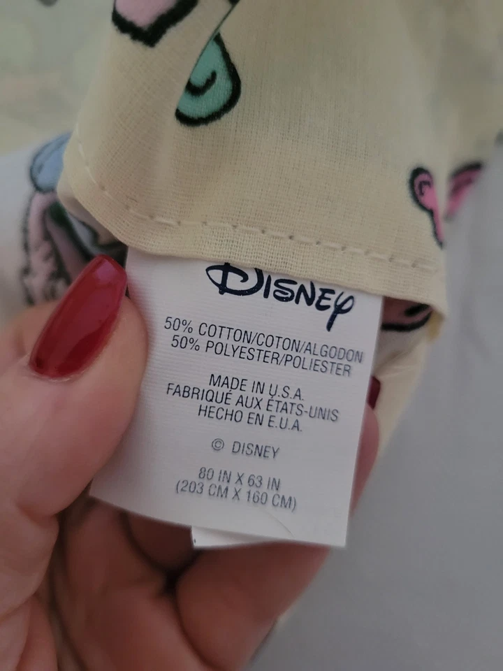 Vtg Disney Snow White Dopey Blue Birds Drapery Curtains Panels 80 X 63 - Image 3 of 4